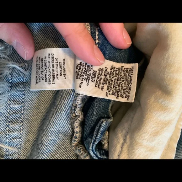 Free people torn up jumper light wash denim overalls skirt - Picture 8 of 10